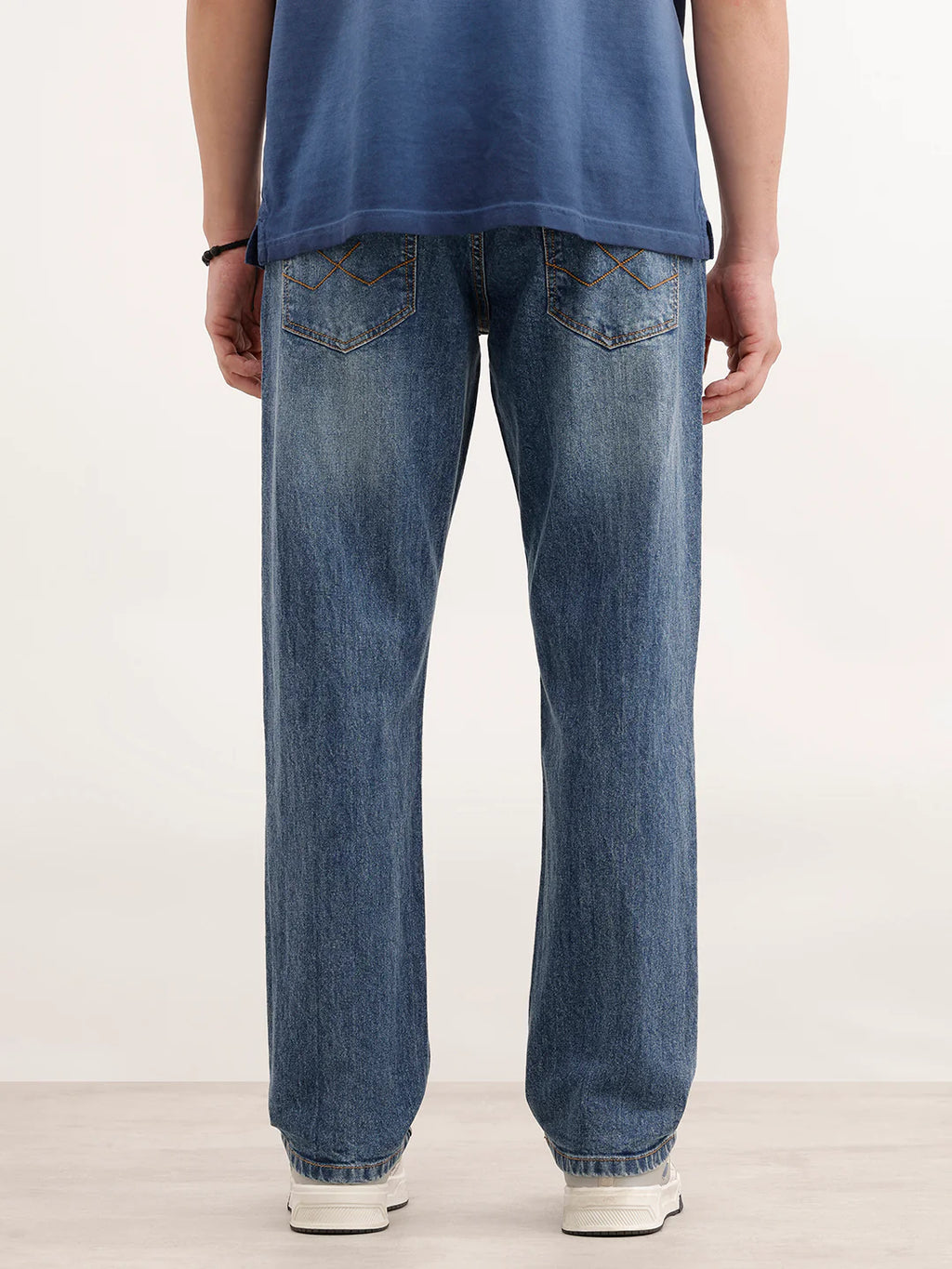 Heavy Fade Anti Fit Jeans | Blue