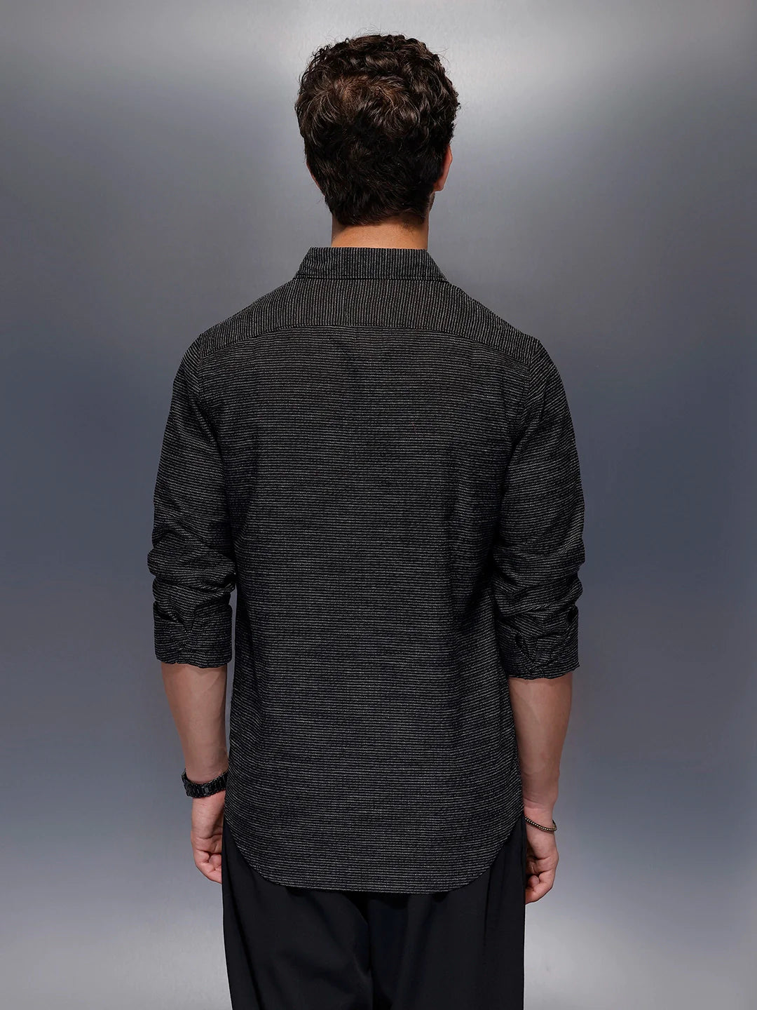 Men's Casual Regular Fit Shirt   |  Black