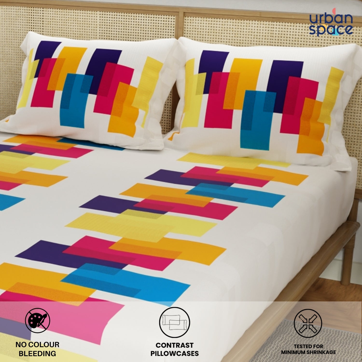 Divine Collection - Cotton Bedsheet With 2 Pillow Covers, Venus Beige