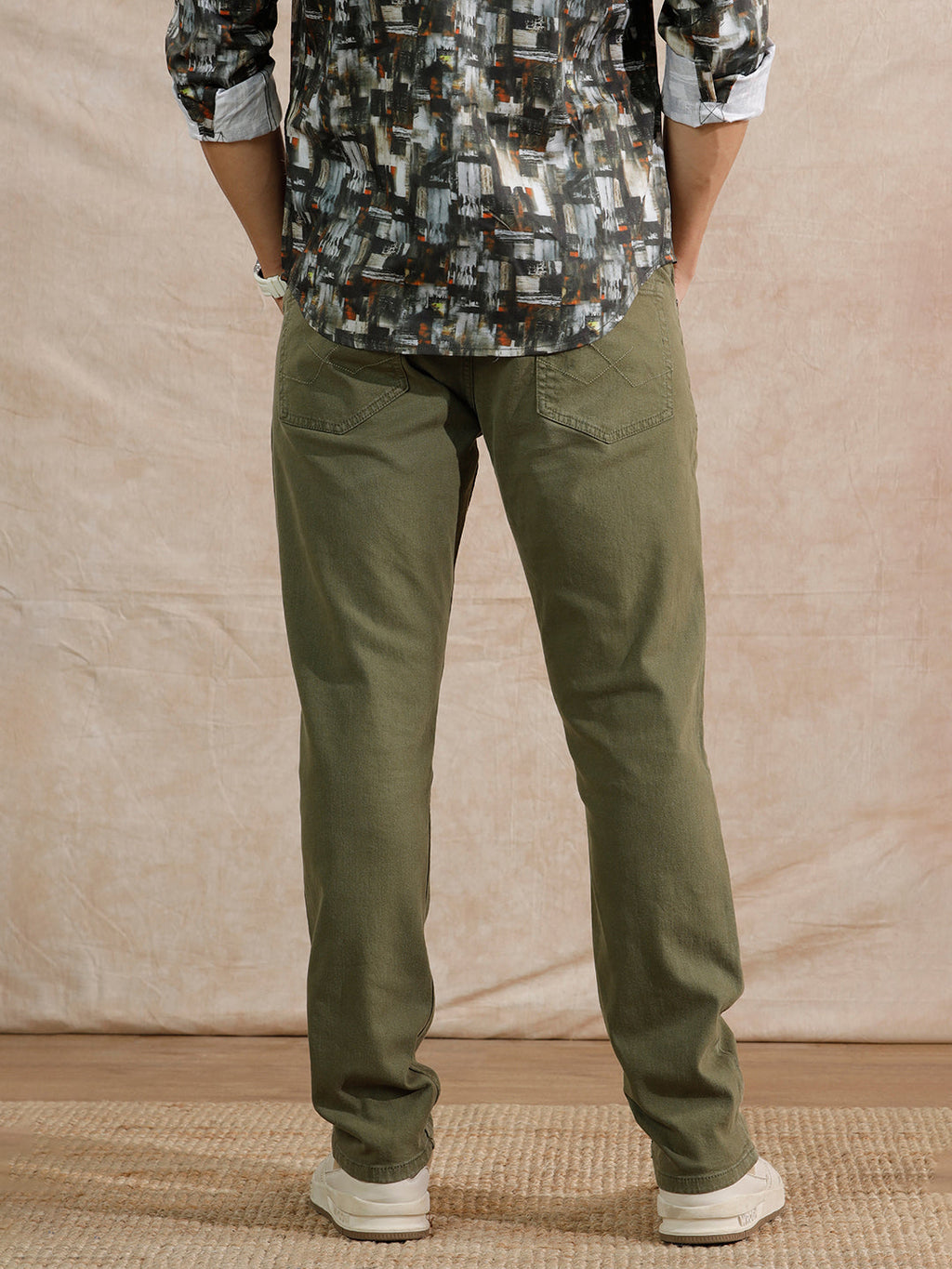 Casual Slim Fit Jeans | Olive