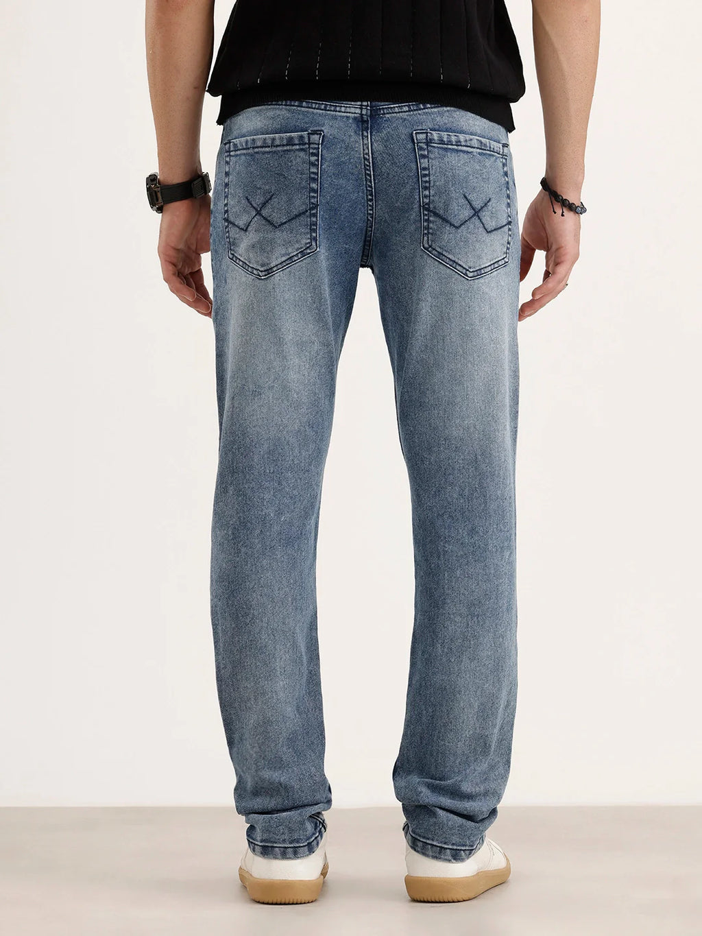 Slim Fit Faded Denim Jeans | Light Blue