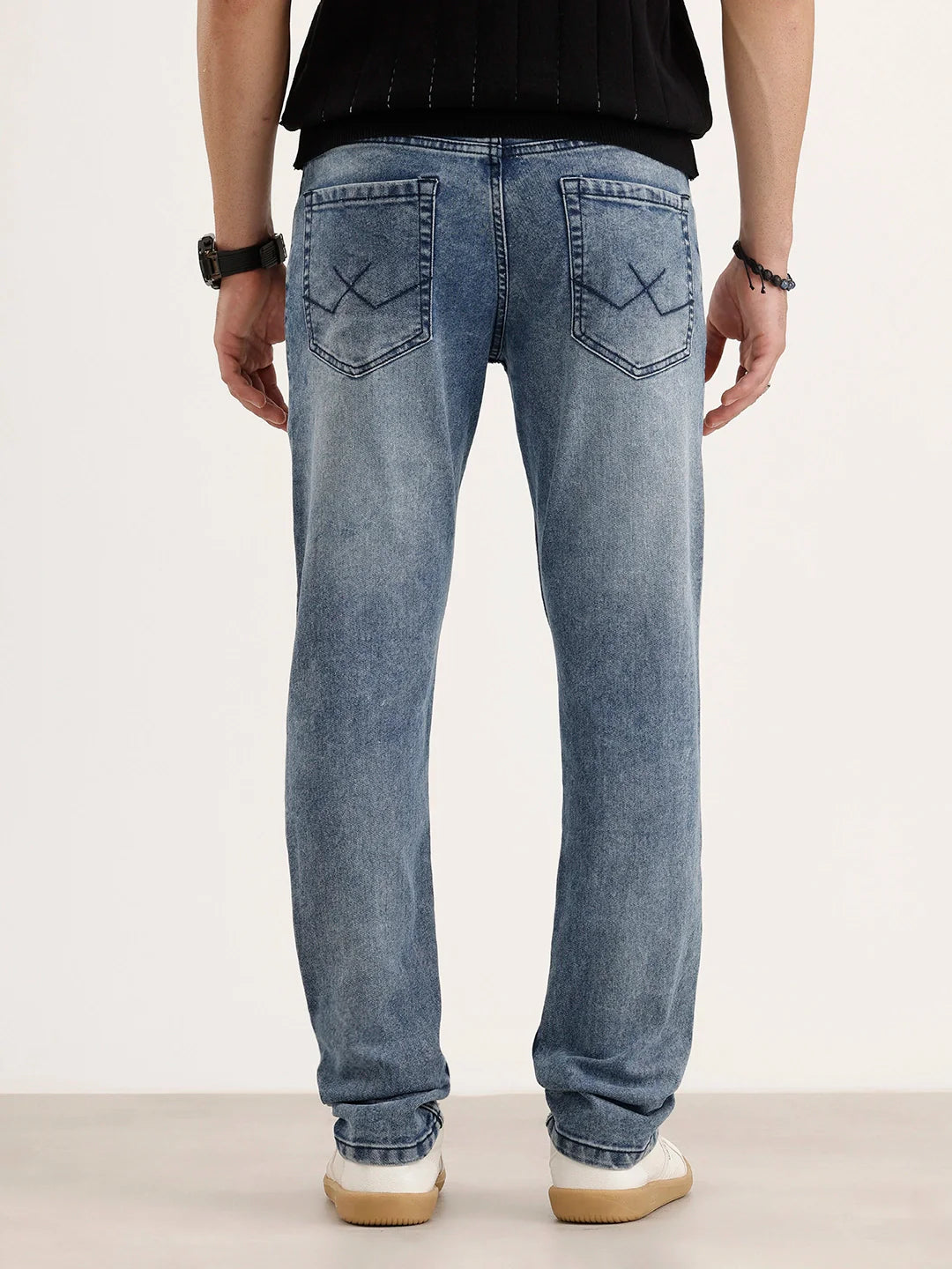 Slim Fit Faded Denim Jeans | Light Blue