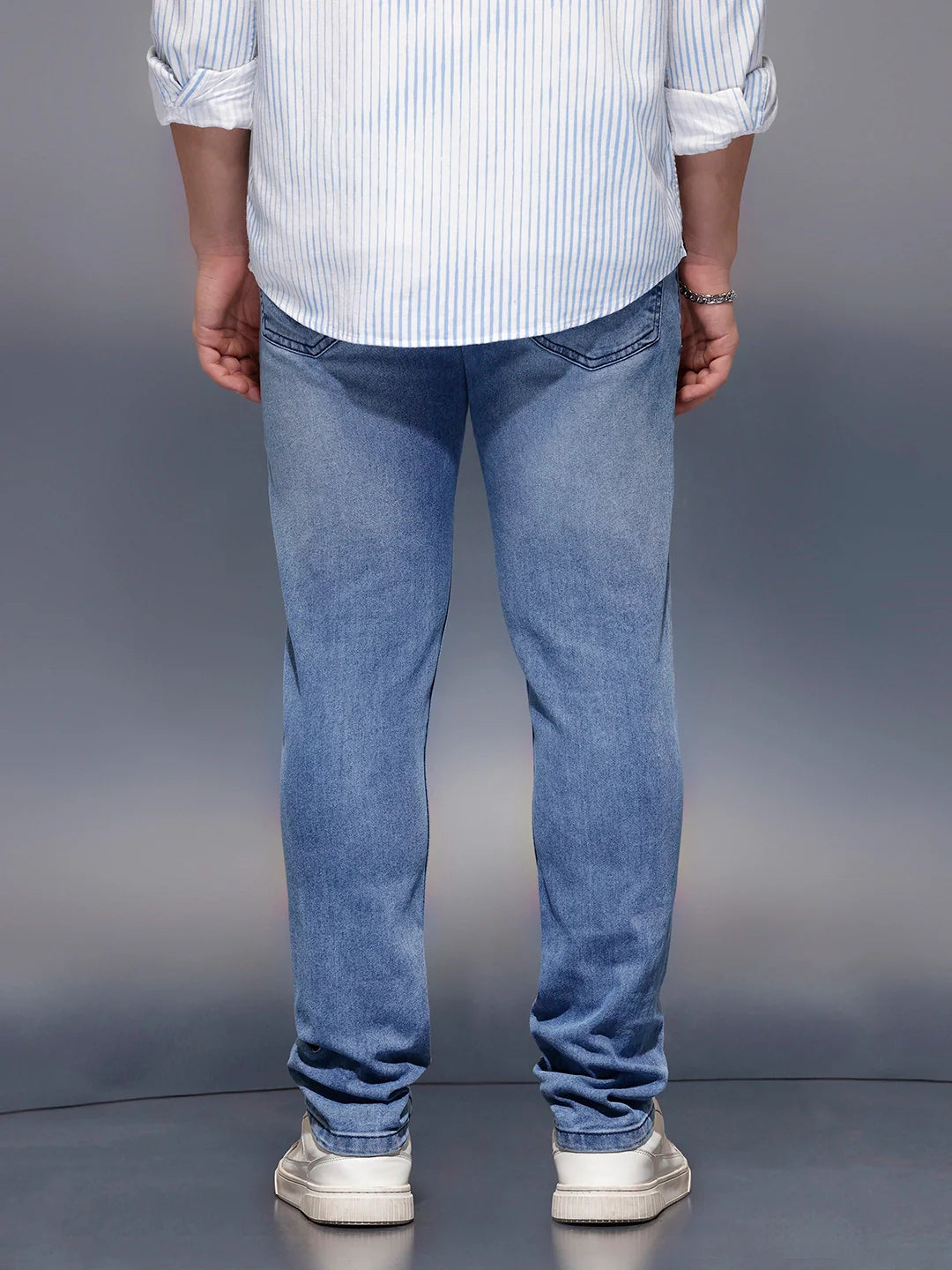 Men's Casual Slim Fit Jeans   |  Blue