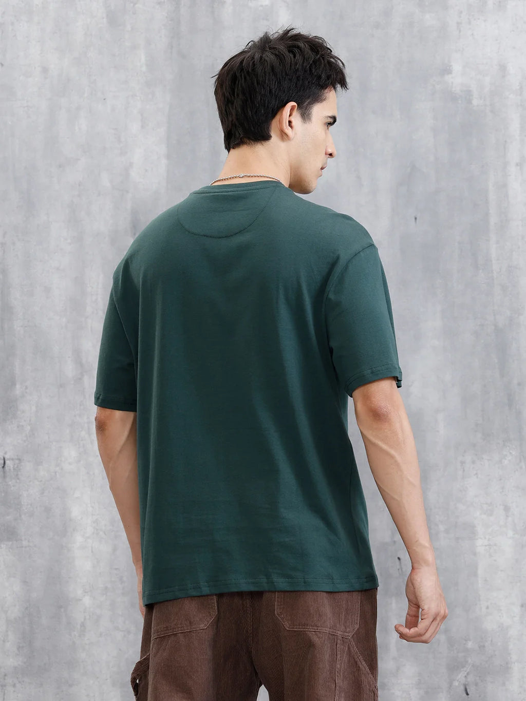 Typography Graphic Printed T-Shirt | Green
