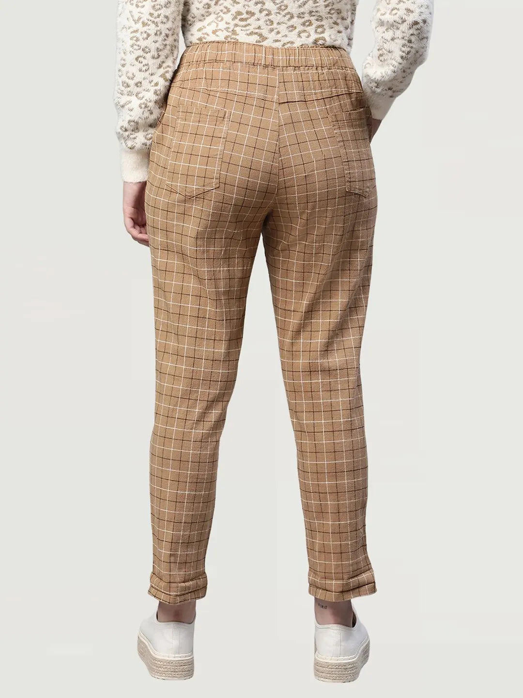 Beige Checkered Lower