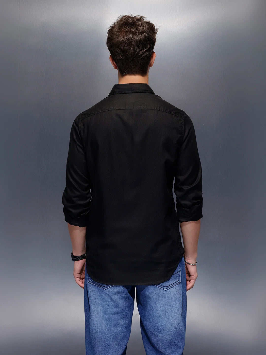 Men's Casual Slim Fit Shirt  | Black