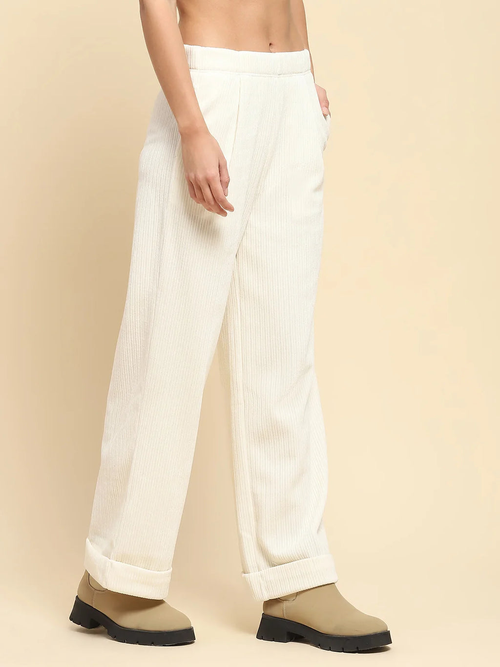 White Solid Loose Lower
