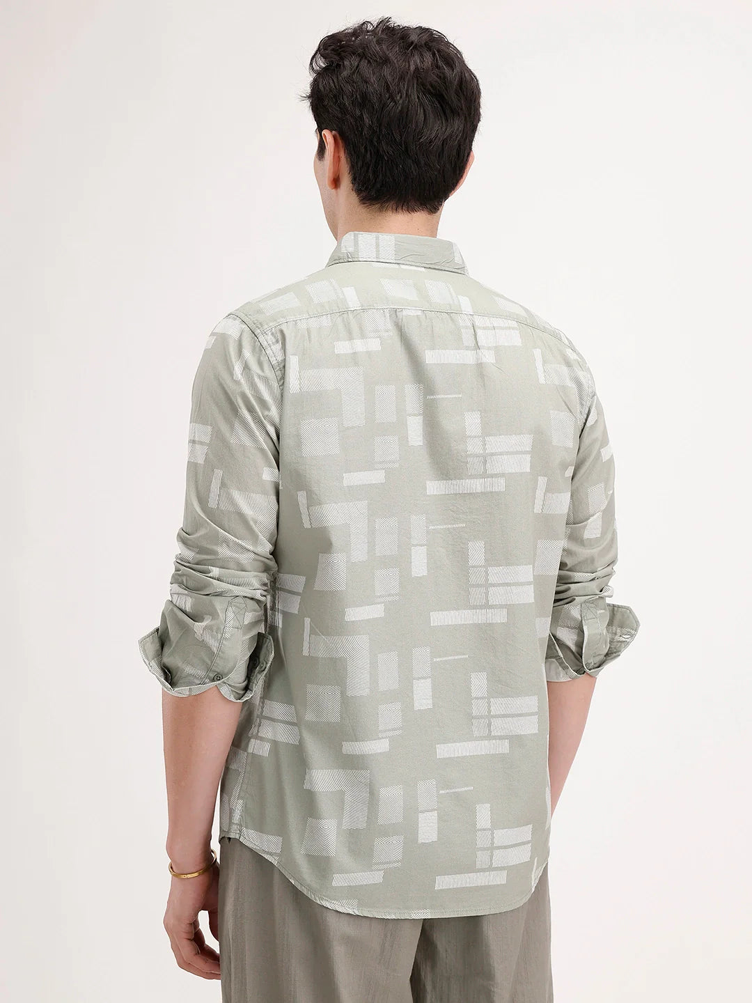 Regular Fit AOP Shirt | Green