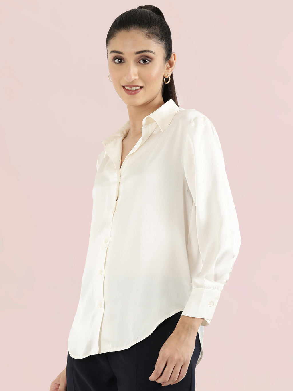 Satin Classic Collar Shirt