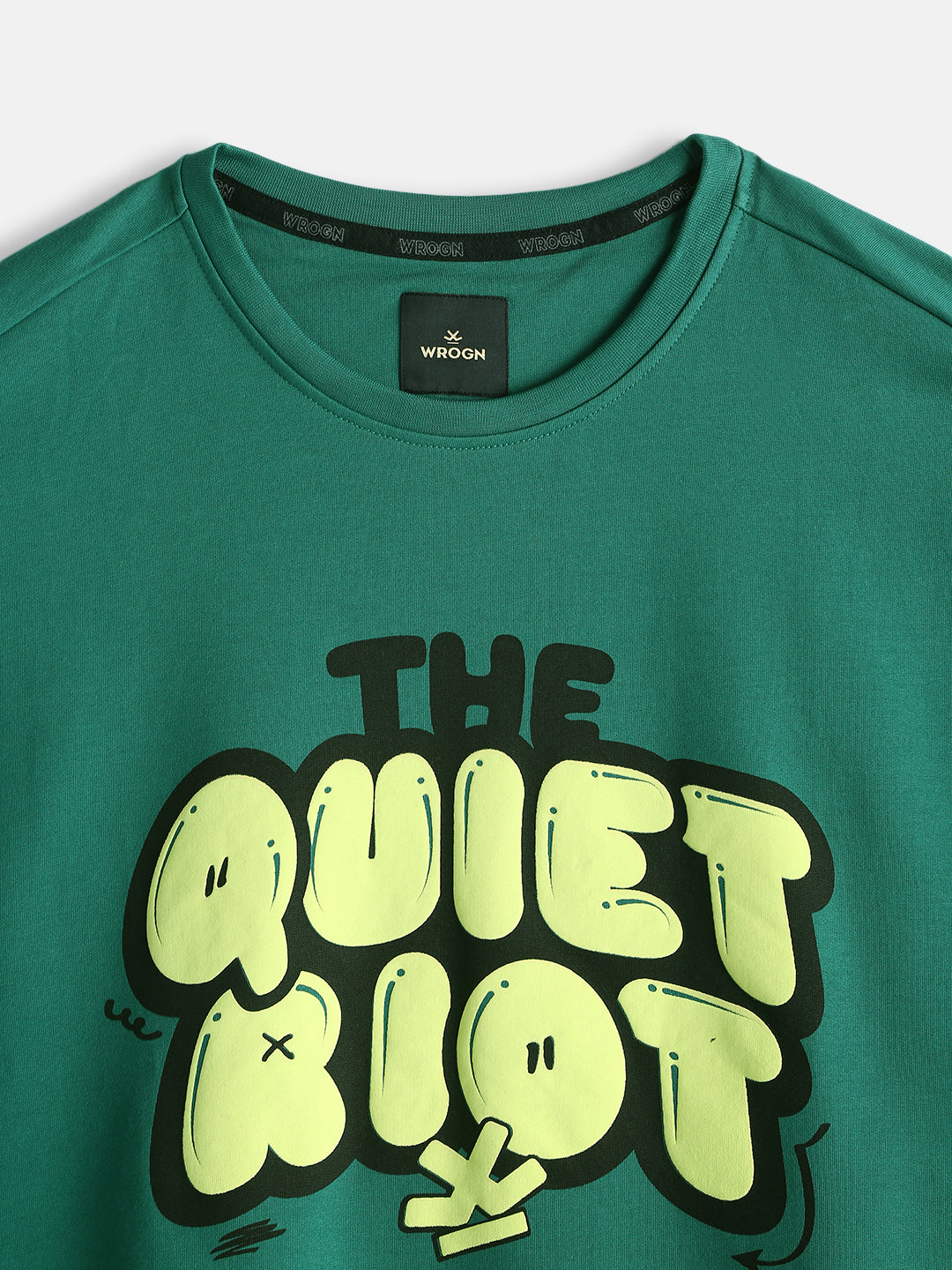 Puff Print Oversized Fit T-Shirt | Green
