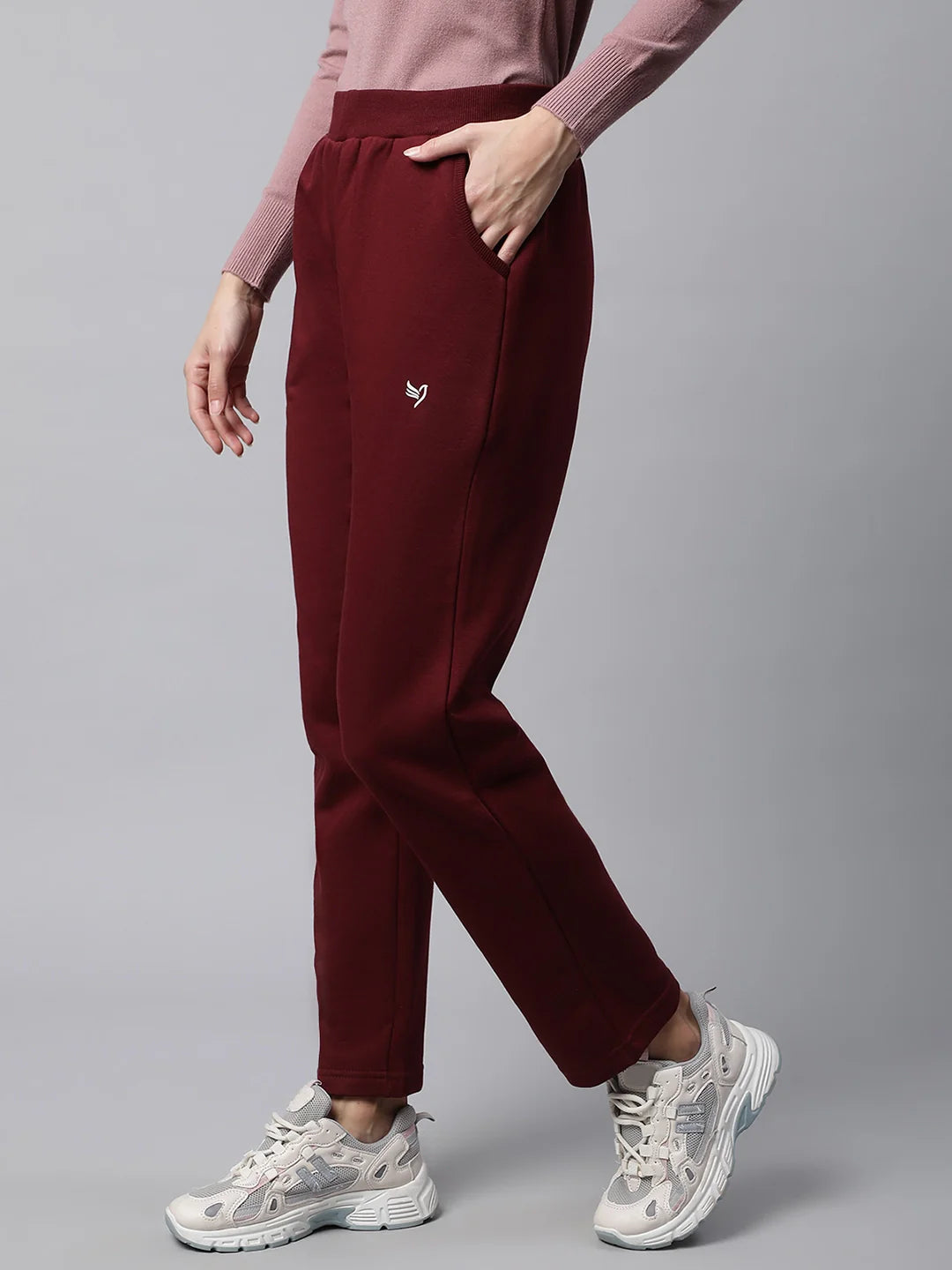 Wine Track Pants With Pockets
