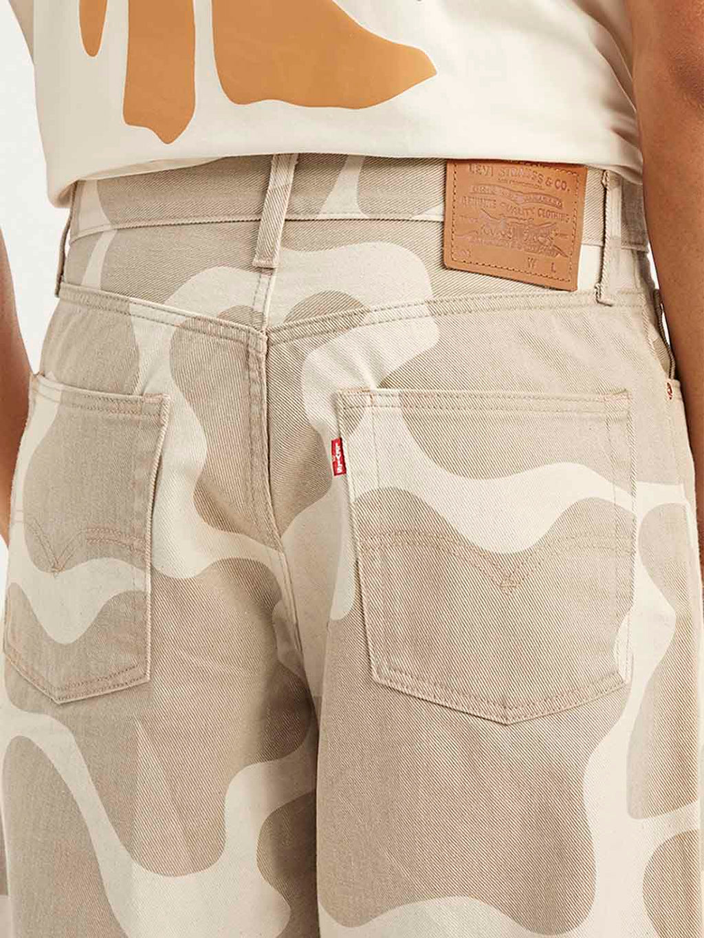 Men's 578 Beige Loose Fit Mid Rise Jeans