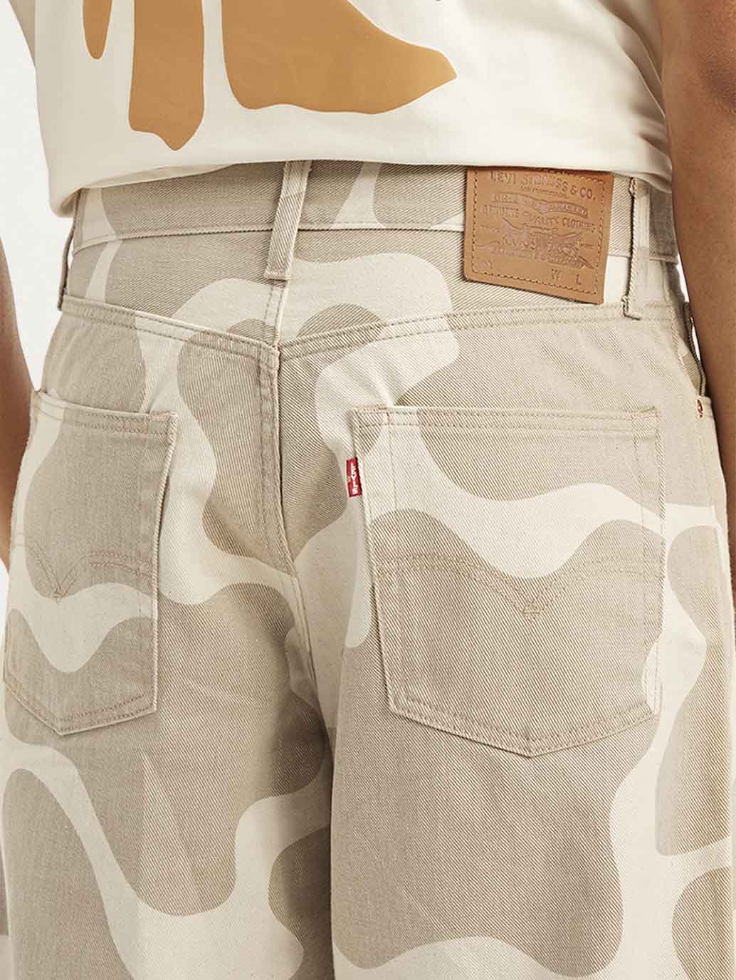 Men's 578 Beige Loose Fit Mid Rise Jeans