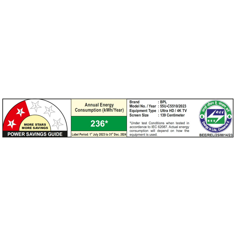 BPL 55 QLED GOOGLE SMART TV 55U-C5510 DX Television