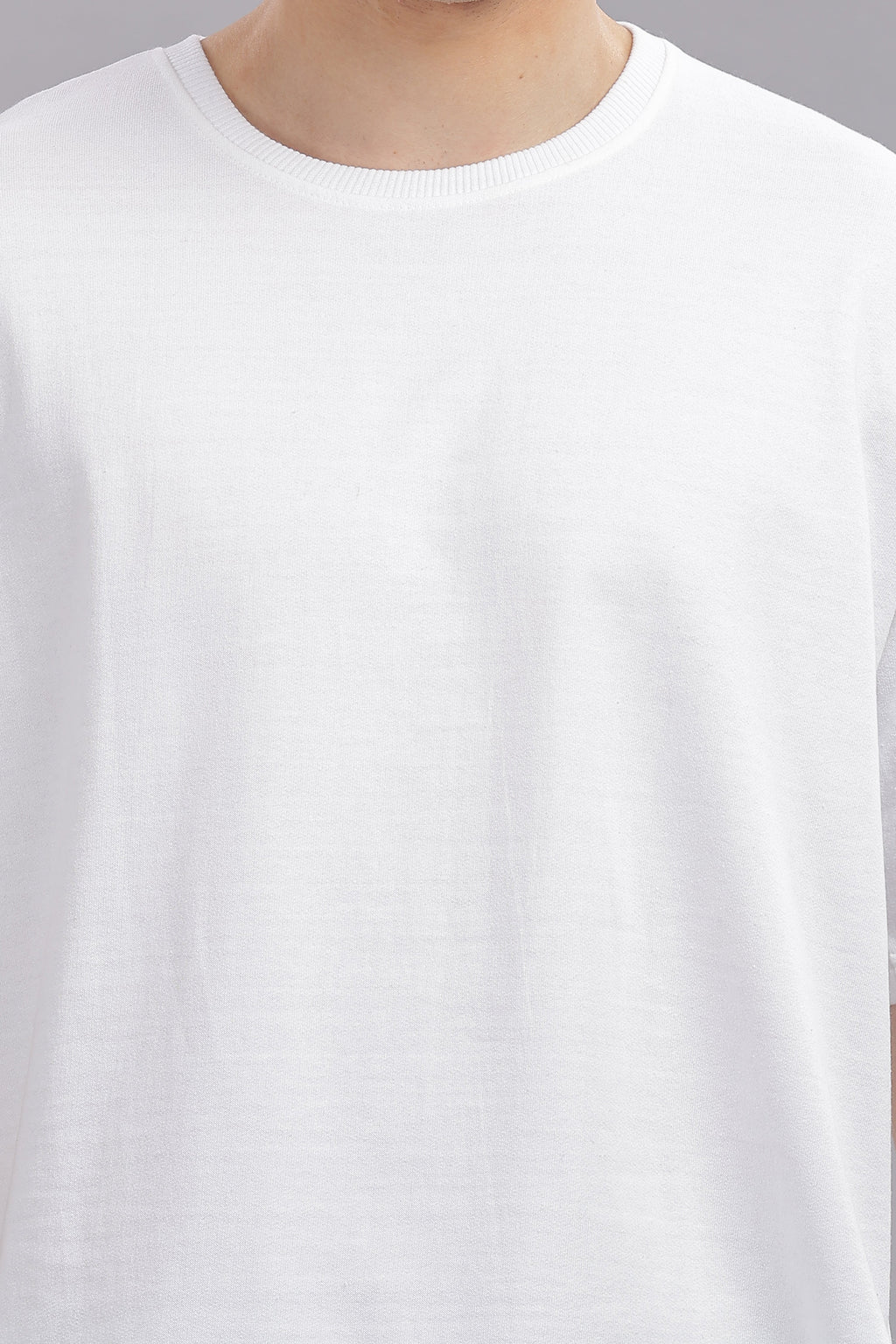 Men White Cotton Oversized T-Shirt