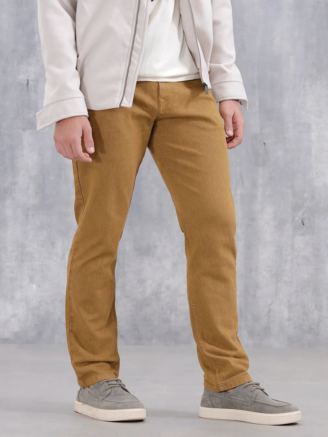 Men'S Casual Relaxed Fit Jeans  | Khaki