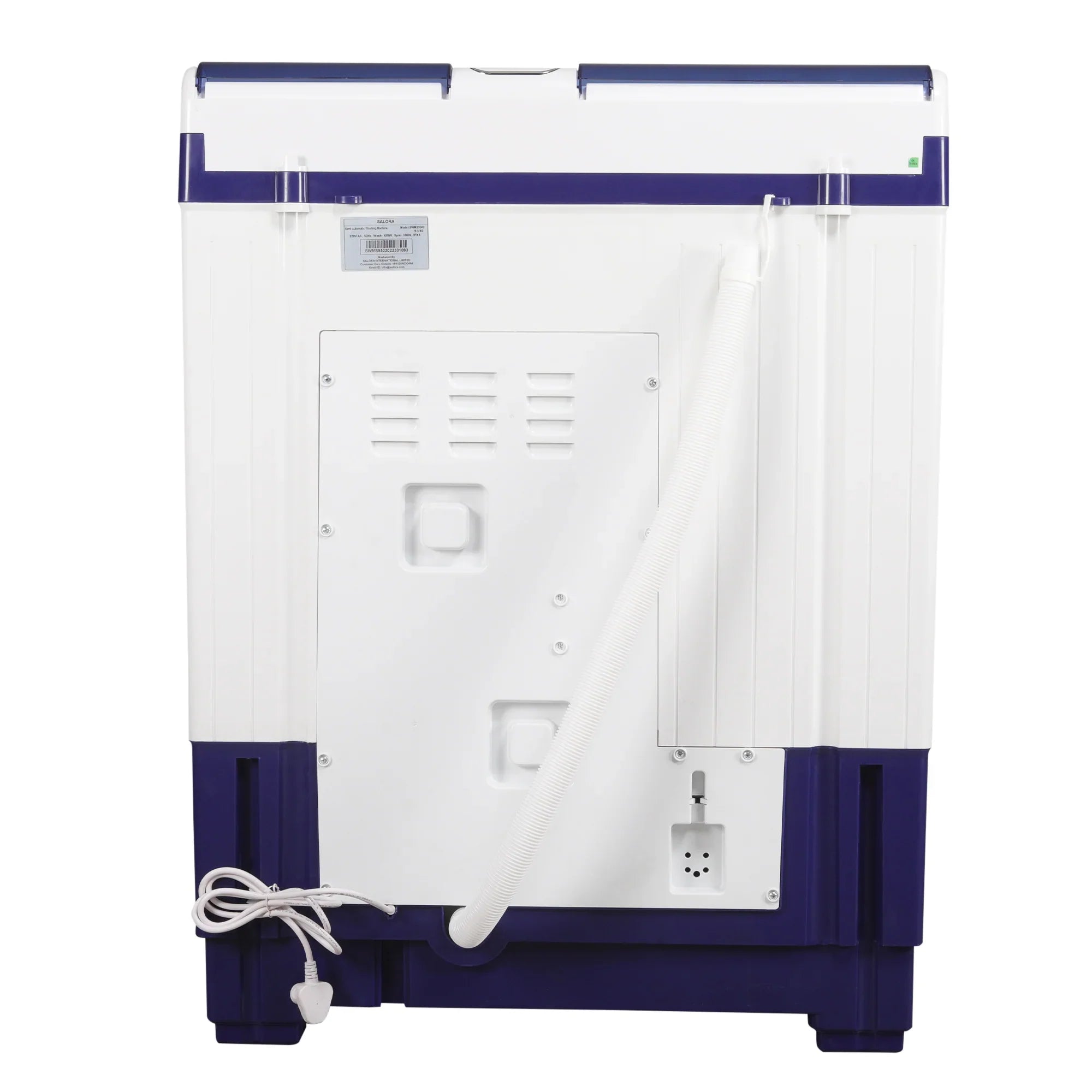 SALORA 9.5 KG SEMI-AUTOMATIC TOP LOADING WASHING MACHINE (SWMS 9502) | Brand New Seal Packed