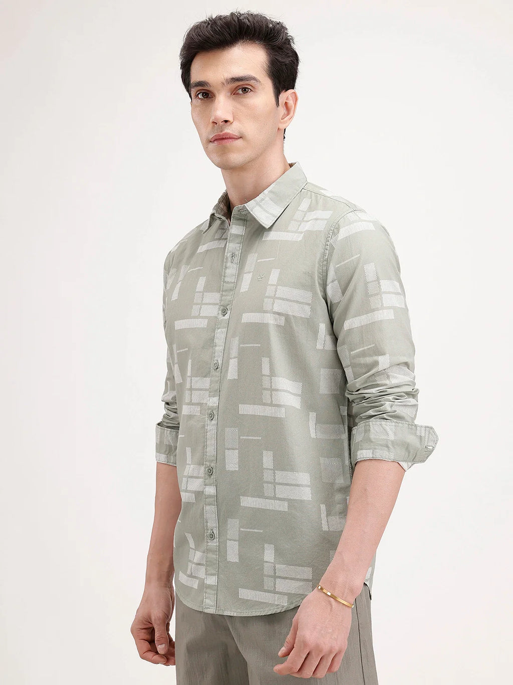 Regular Fit AOP Shirt | Green