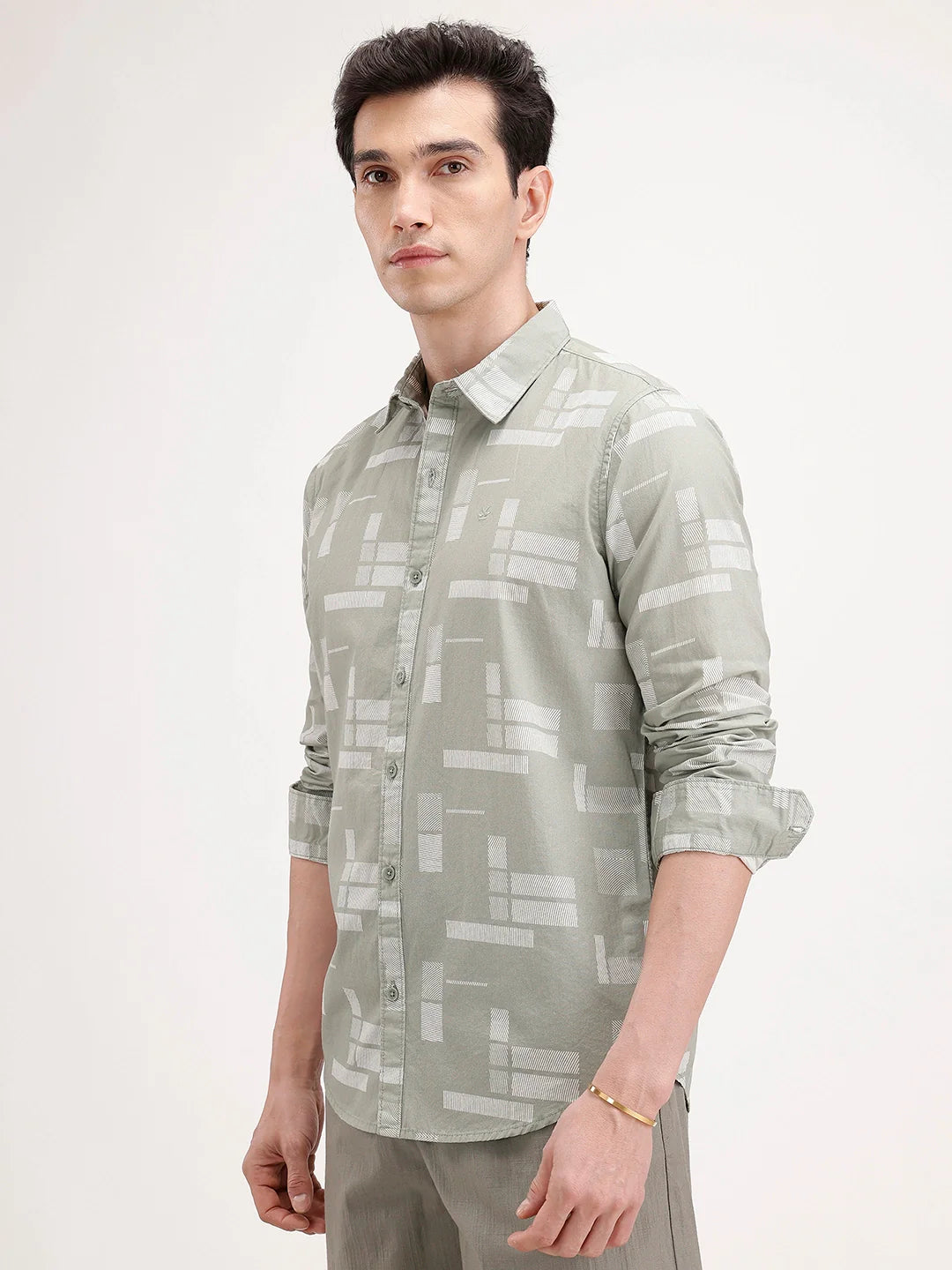Regular Fit AOP Shirt | Green