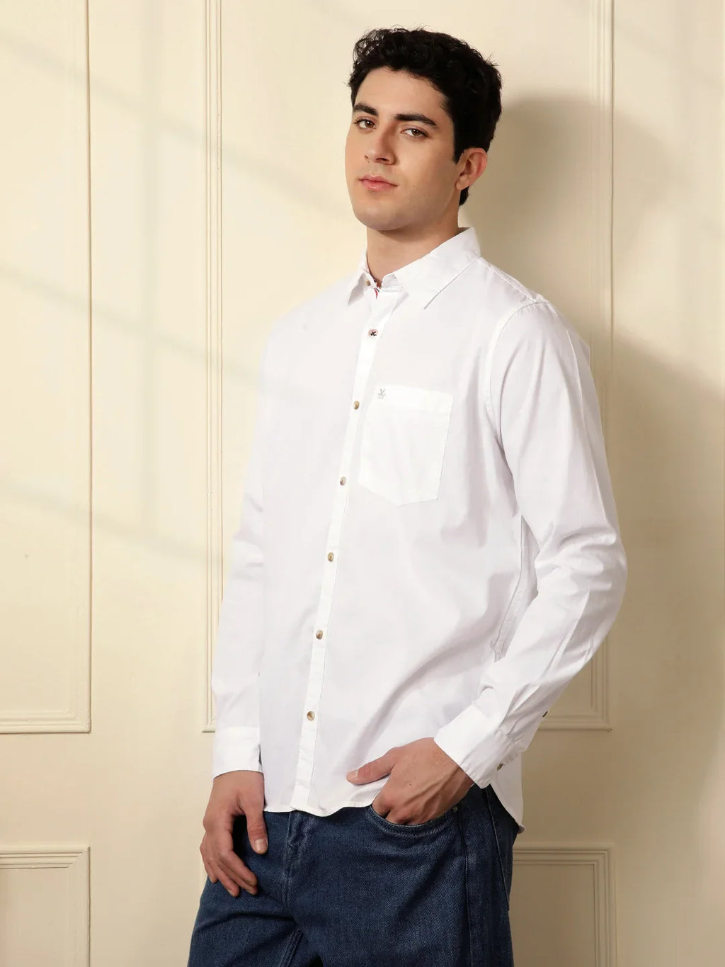 Classic Cotton Slim Fit Shirt | White