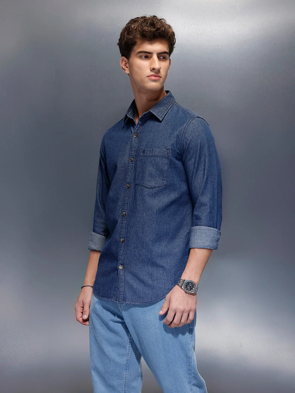 Men's Casual Slim Fit Shirt  | Blue