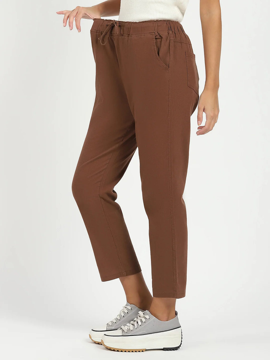 Mocha Cotton Regular Fit Lower