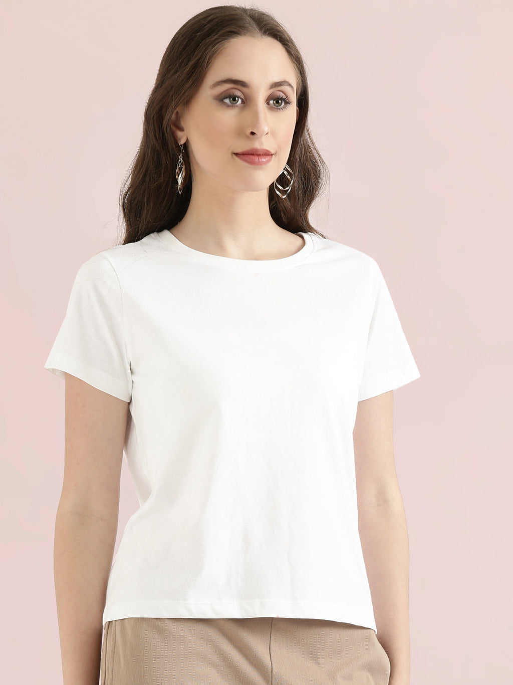 Cotton Jersey Crew Neck Slim Fit T-Shirt
