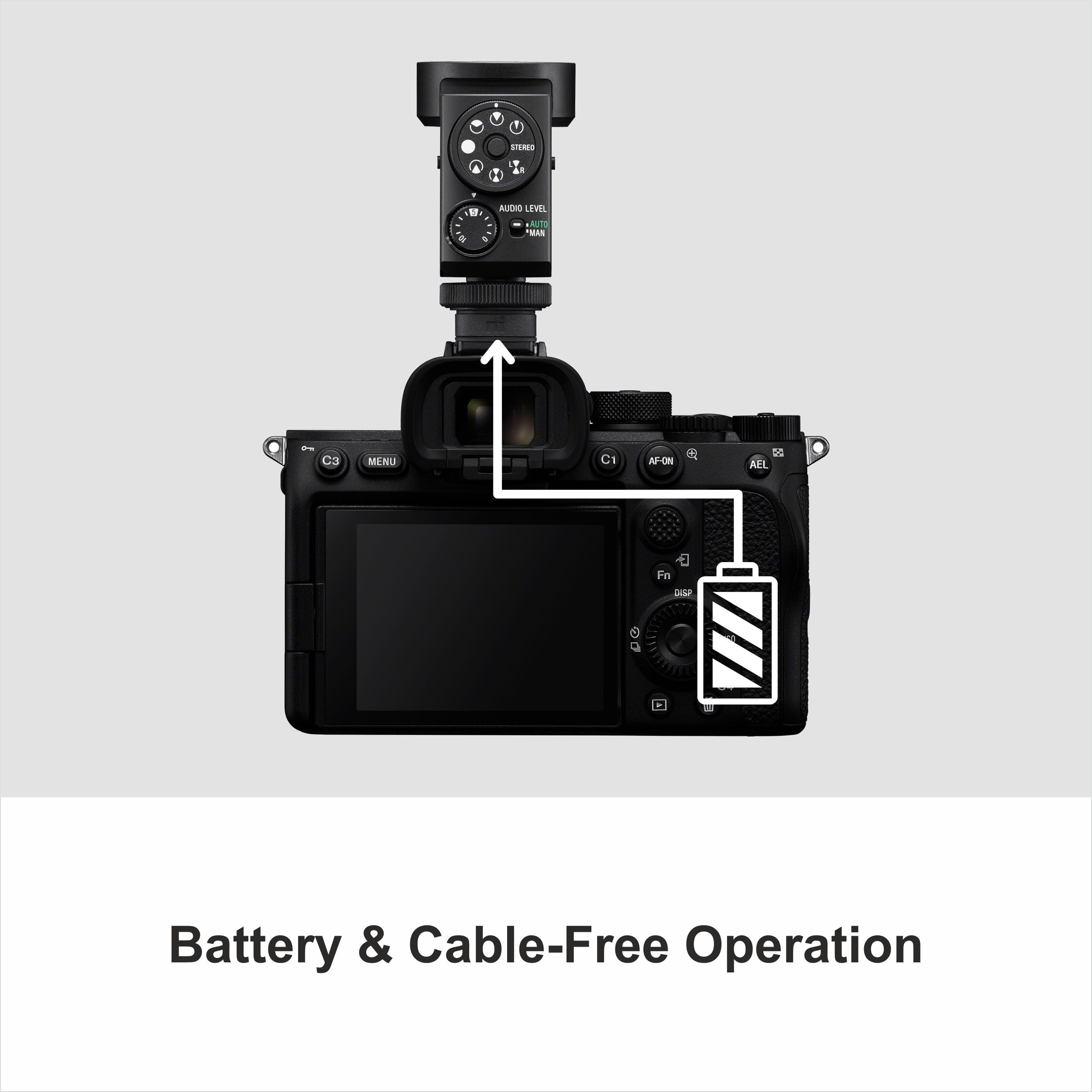 Sony ECM-M1 Digital Shotgun Camera Microphone | Eight Audio Recording Modes | Compact Microphone, Ideal for YouTubers | Vlogging & Content Creation | Interviews & Wedding Filmmakers
