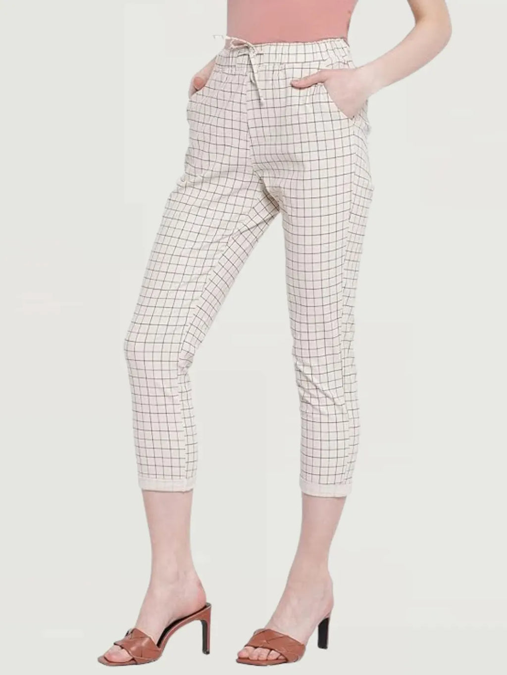 Beige Checkered Lower