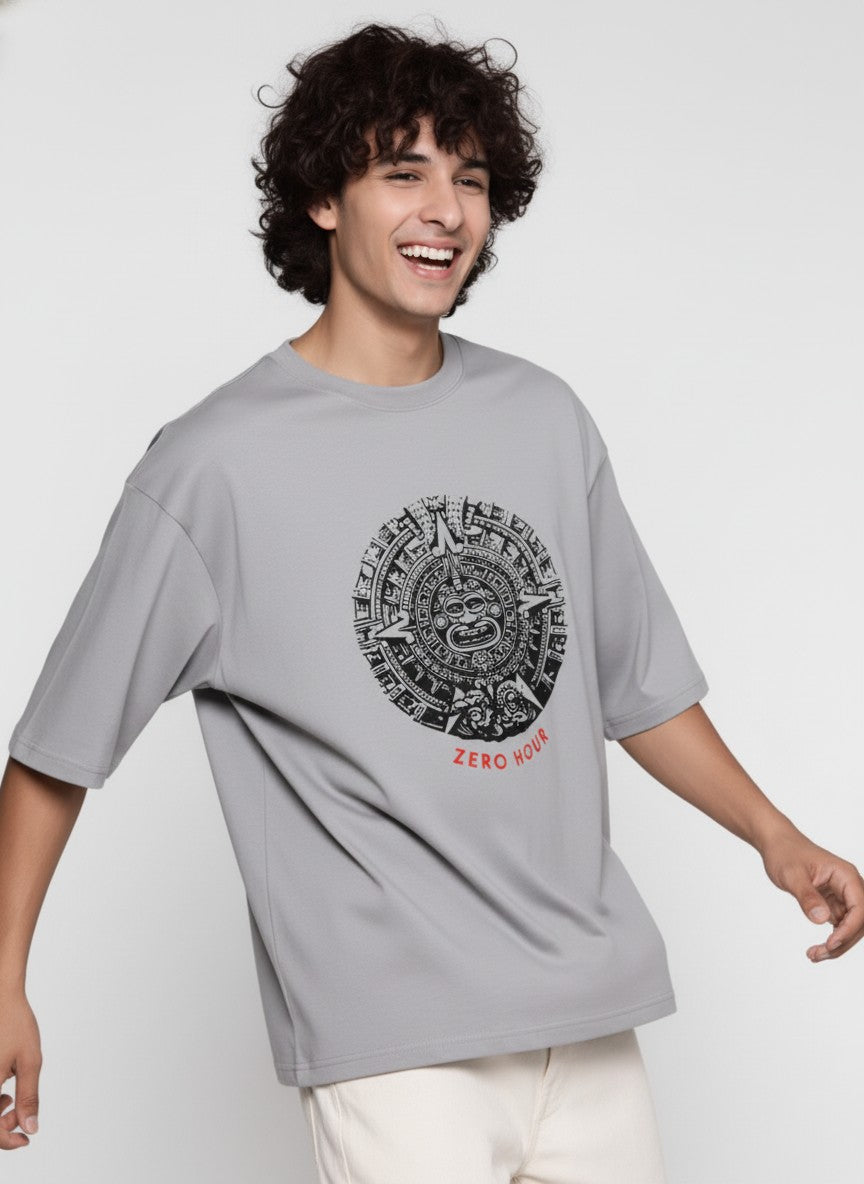 Men Oversized Cotton Tribal T-Shirt