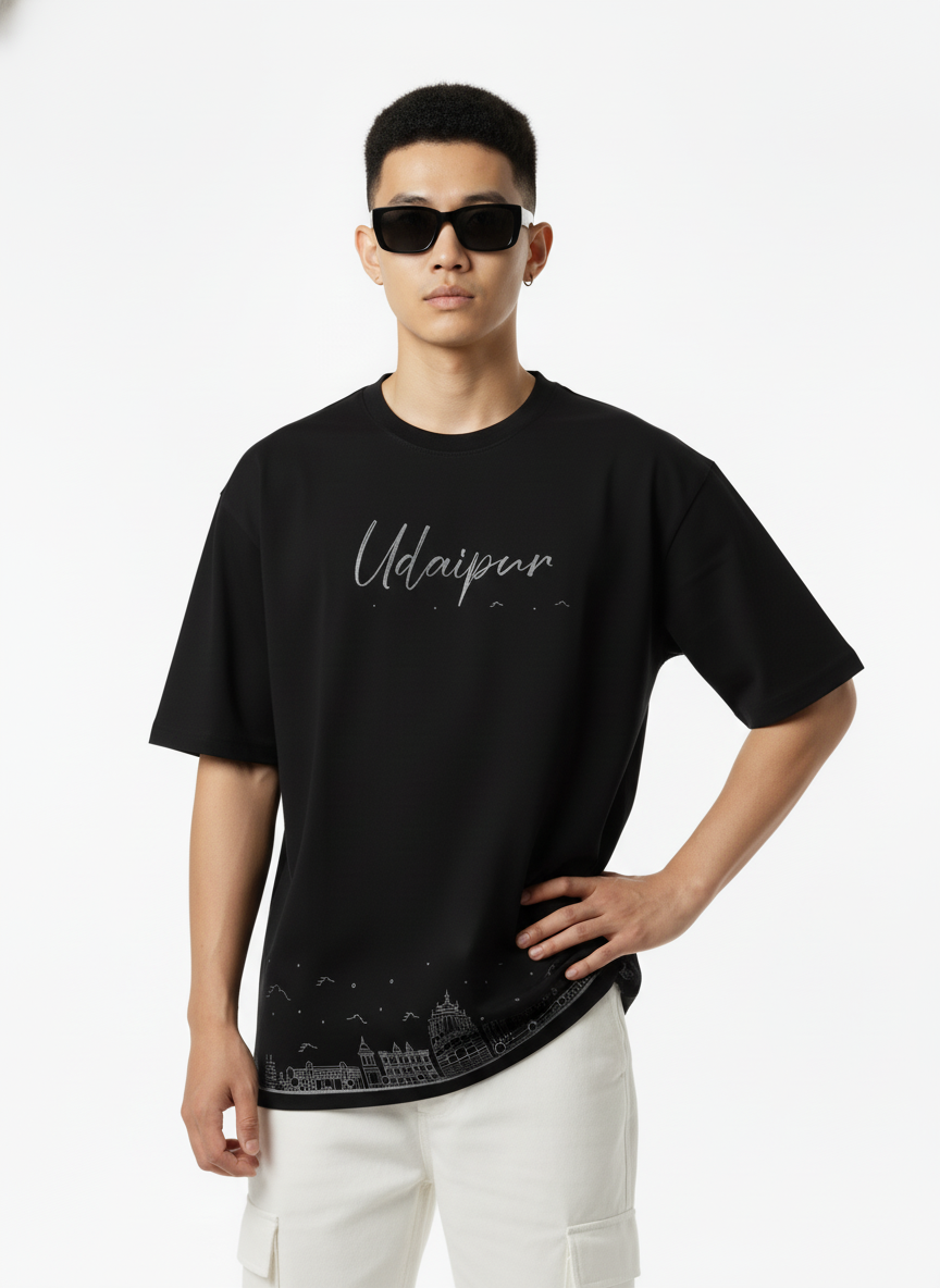 Men Printed Cotton Oversized T-Shirt