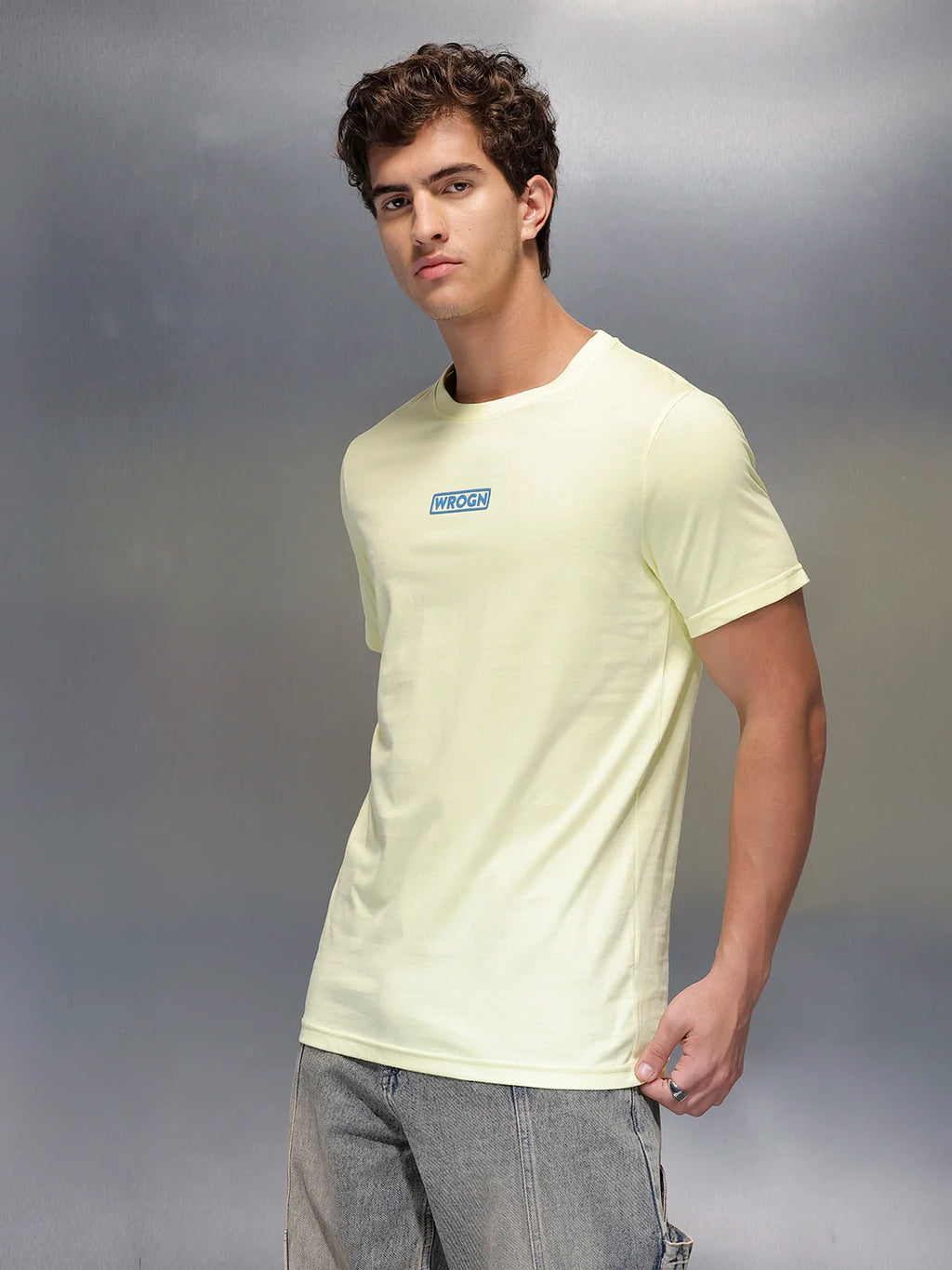 Solid Regular Fit T-Shirt   |  Light Green