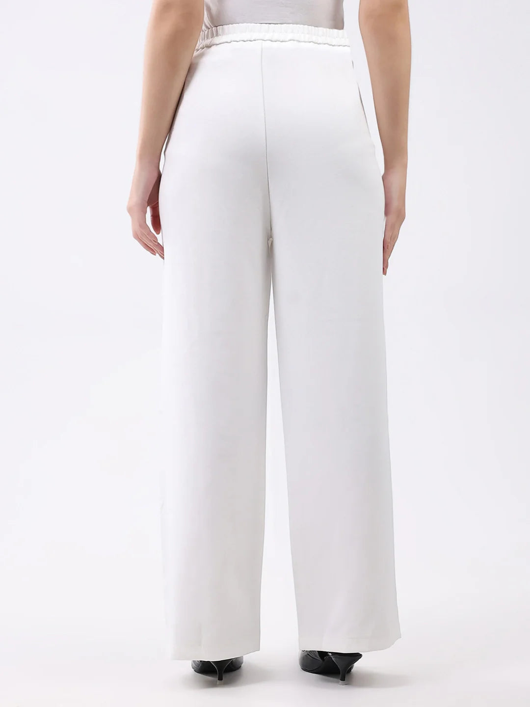 Elegant Floral Straight-Fit Trousers