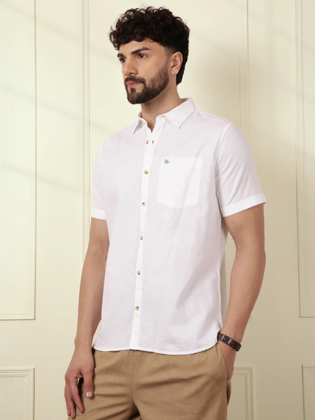 Classic Regular Fit Solid Shirt | White