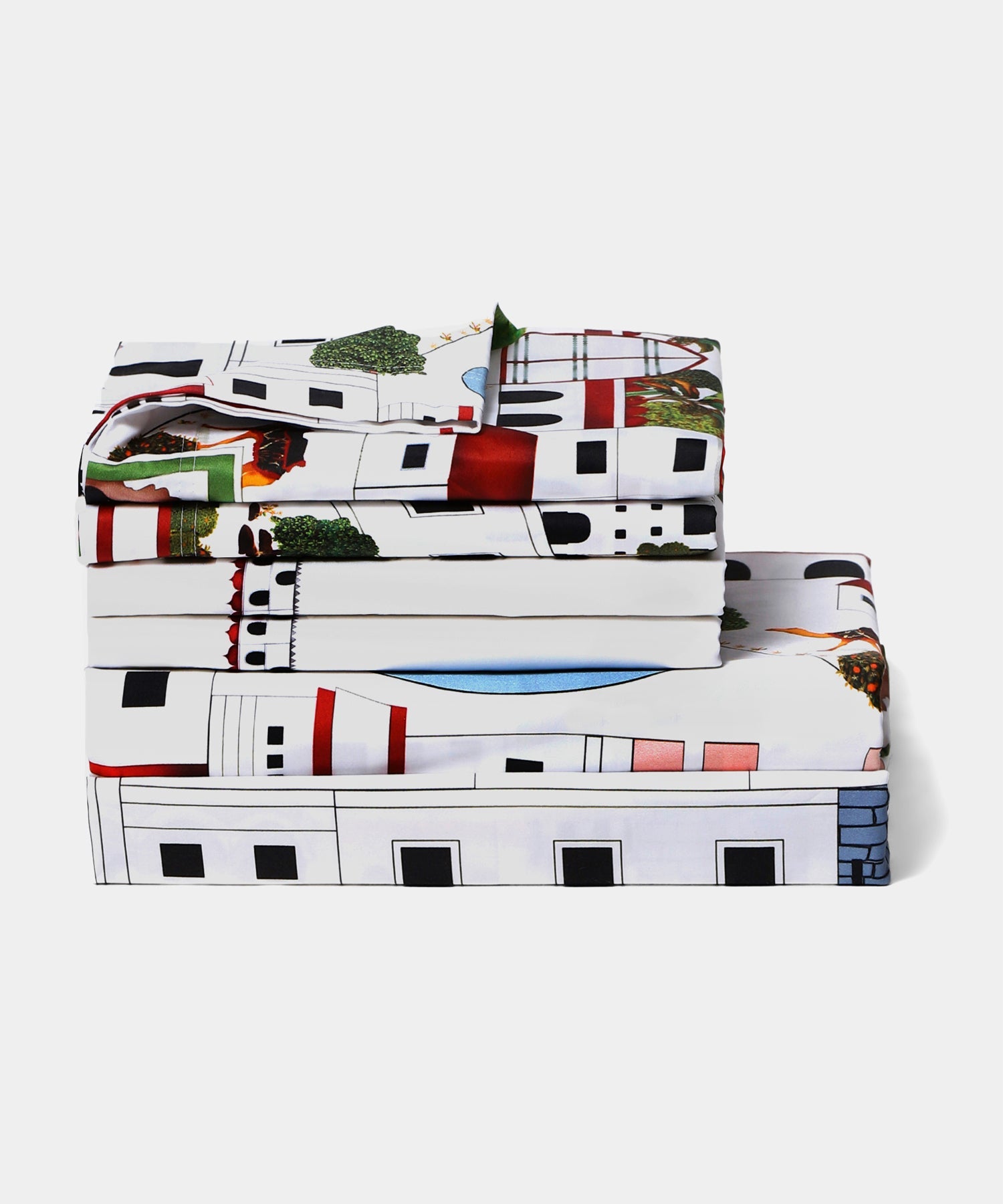 Shivan & Narresh King Bedsheet Set, Jaiscape |400TC Cotton|4 pillow covers