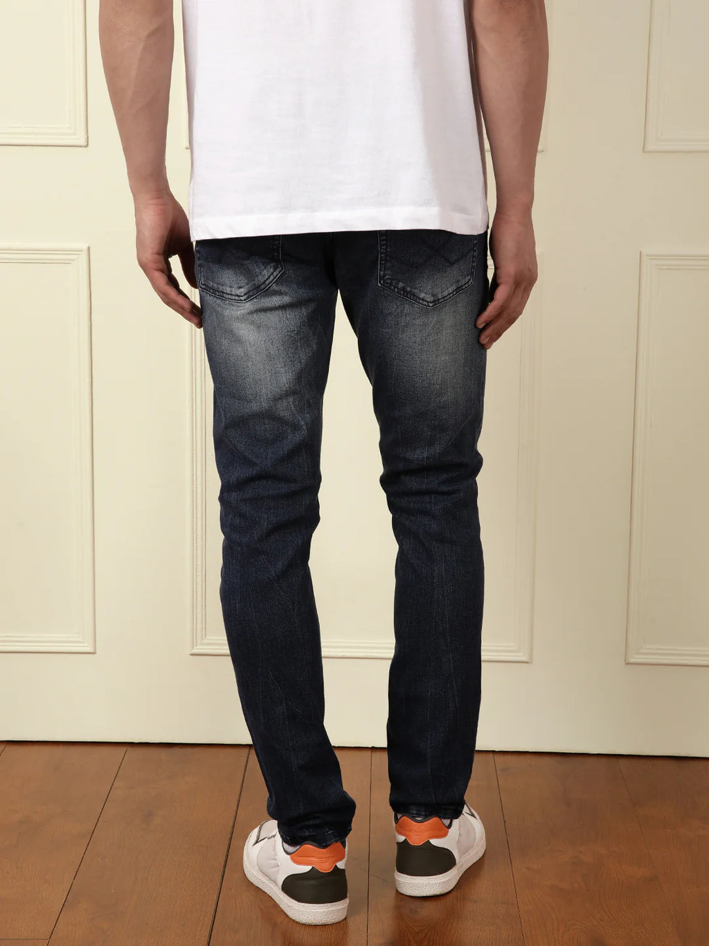 Acid Washed Patched Jeans