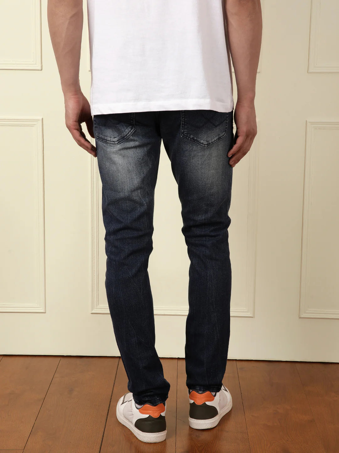 Acid Washed Patched Jeans