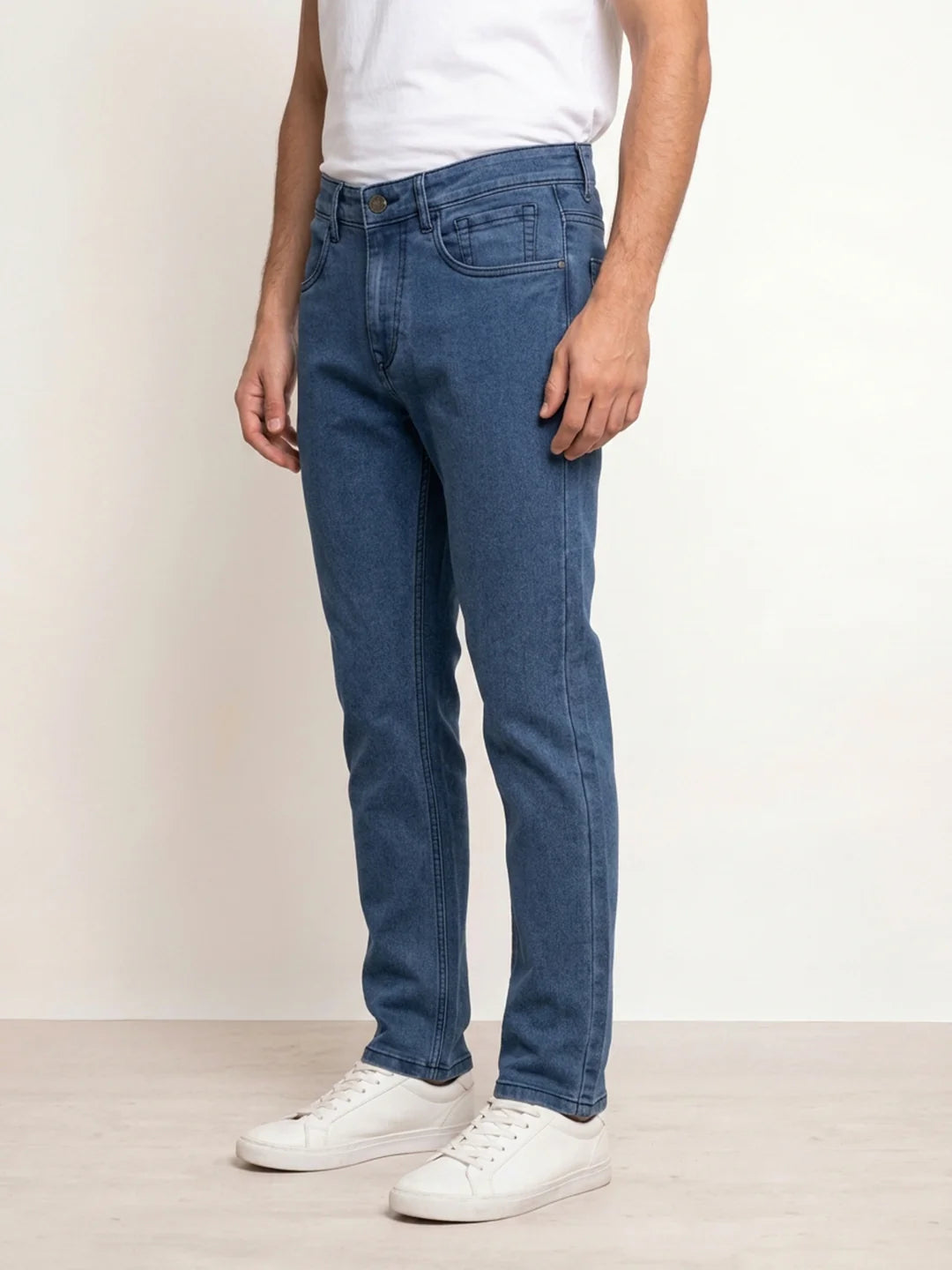 Solid Slim Fit Denim Jeans | Blue