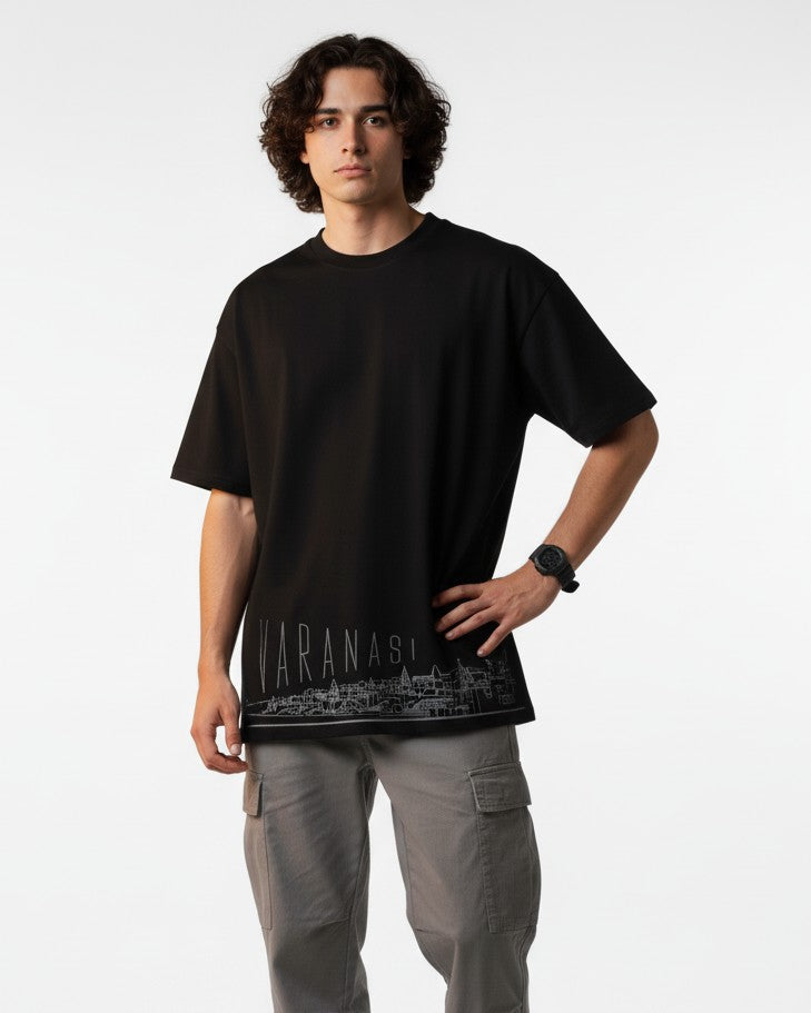 Men Printed Cotton Oversized T-Shirt