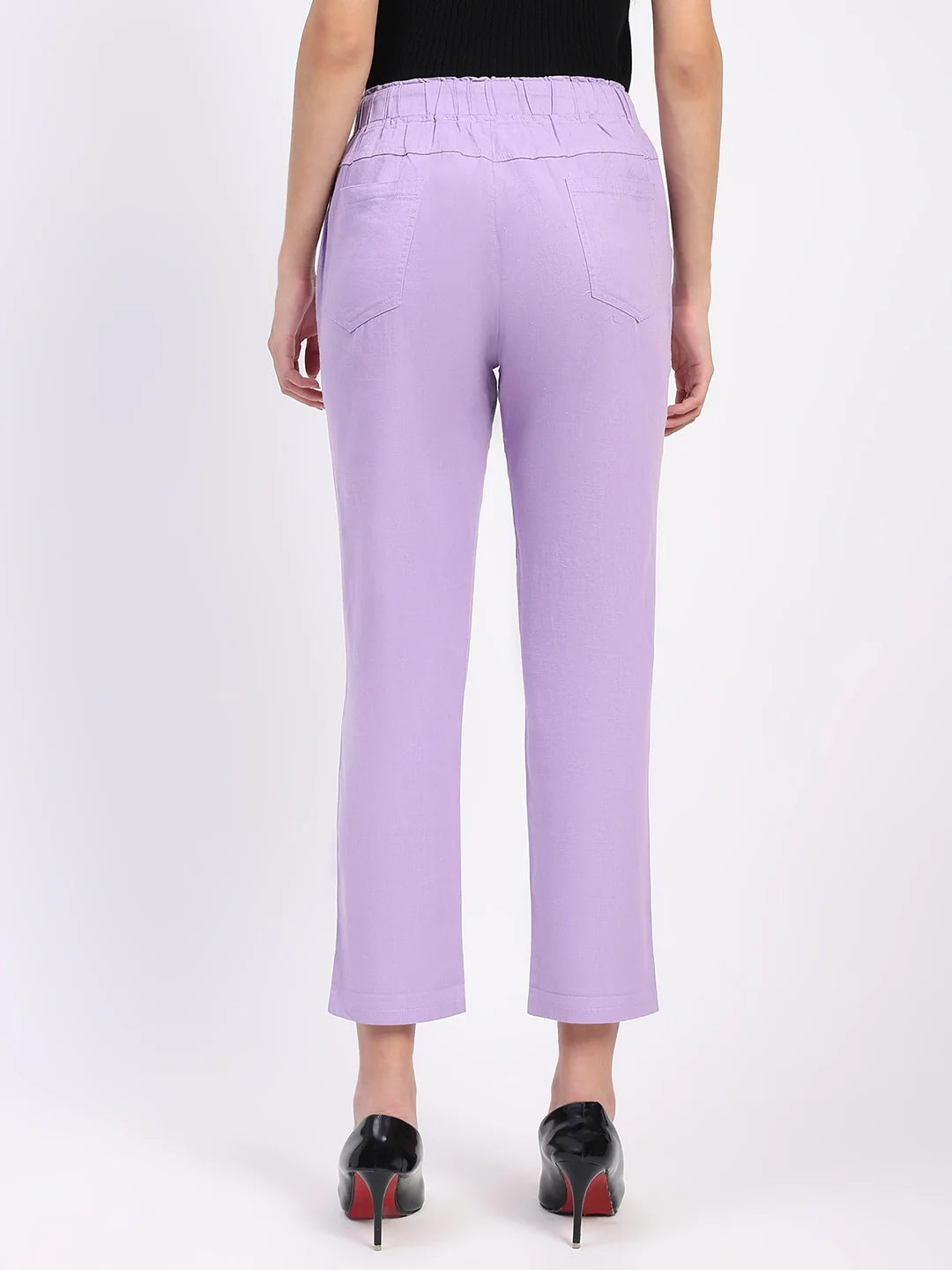 Lilac Cotton Ankle Length Lower