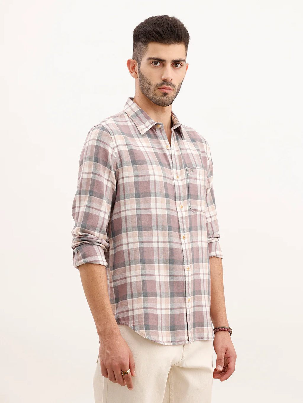 Oversized Fit Checkered Shirt | Multicolor