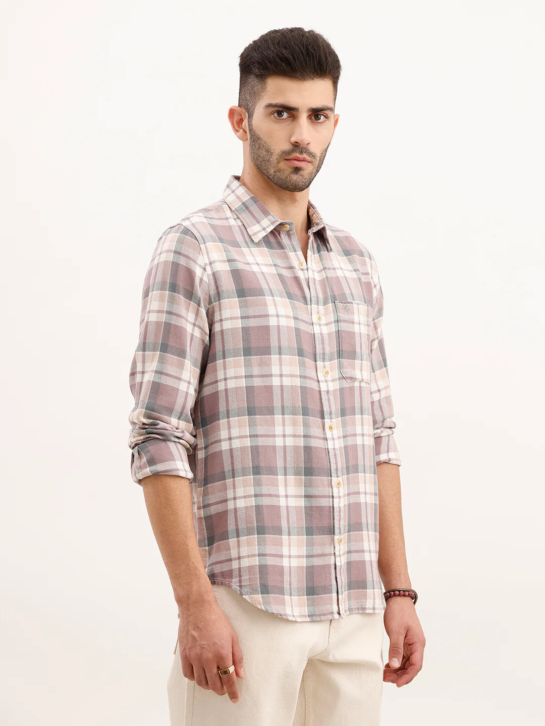 Oversized Fit Checkered Shirt | Multicolor