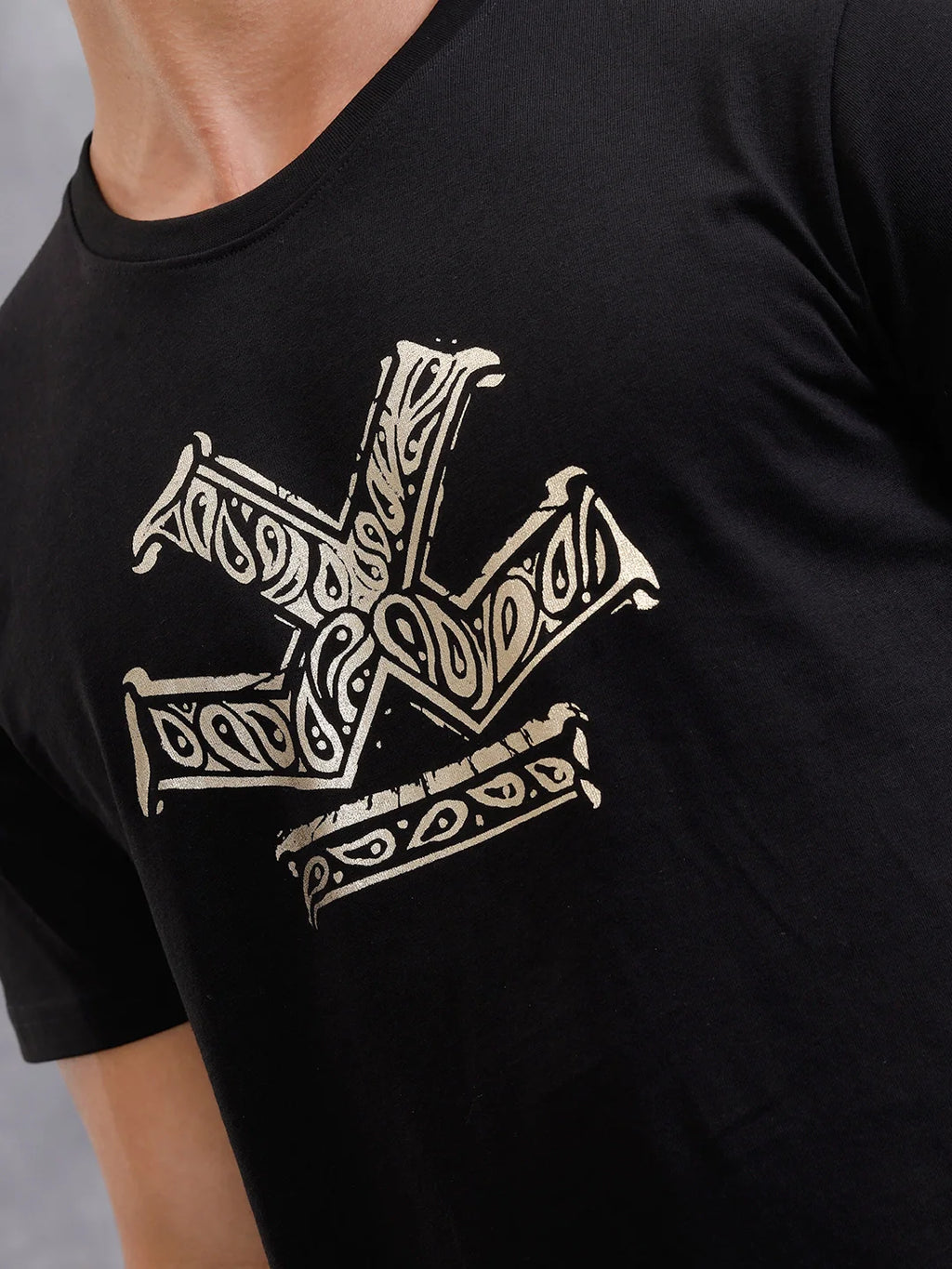 Bandana Printed T-Shirt | Black