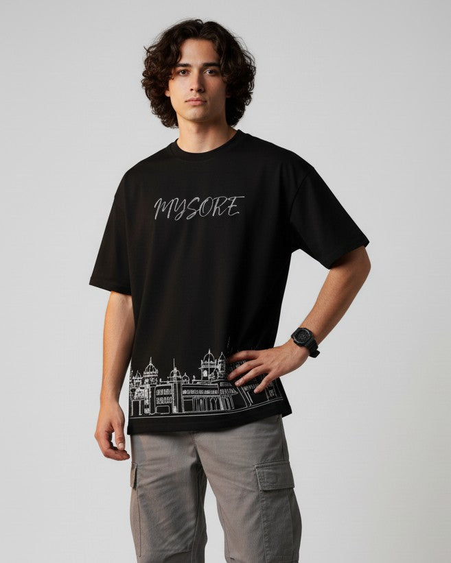 Men Printed Cotton Oversized T-Shirt