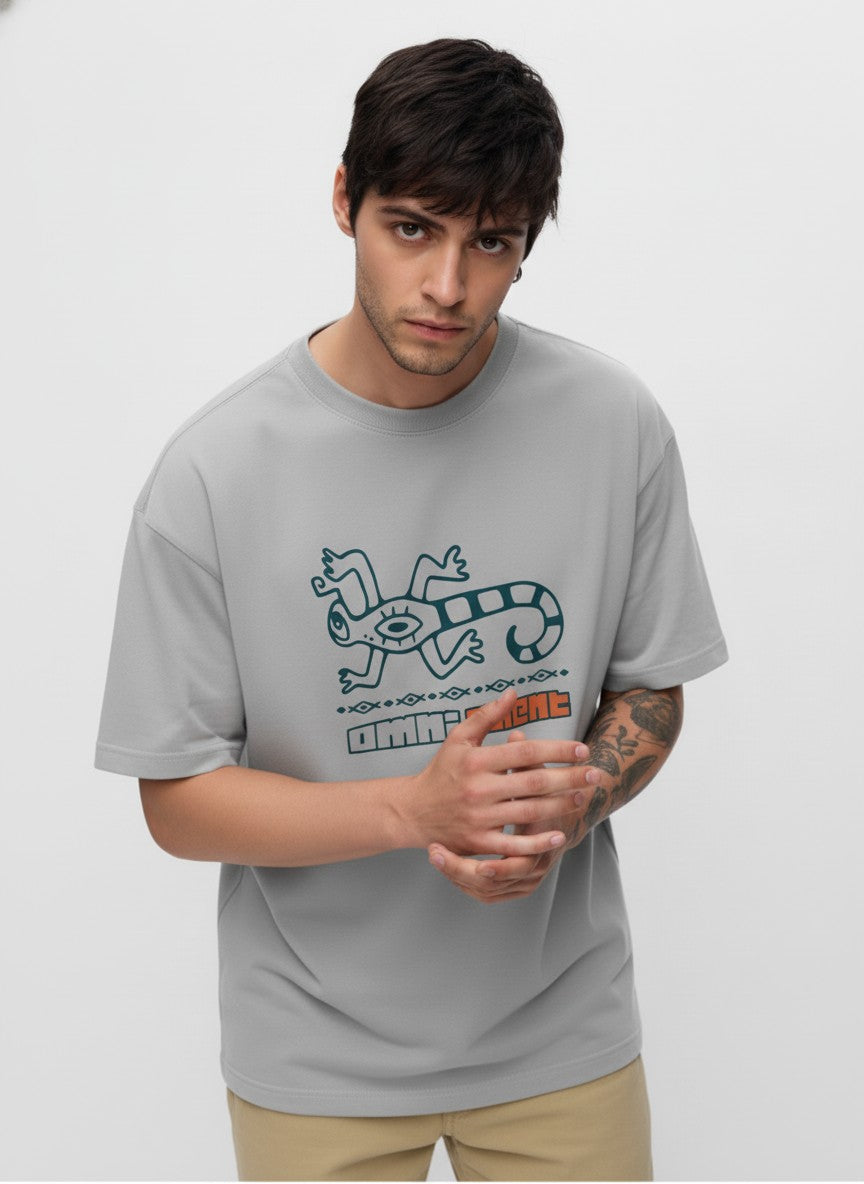 Men Oversized Cotton Tribal T-Shirt