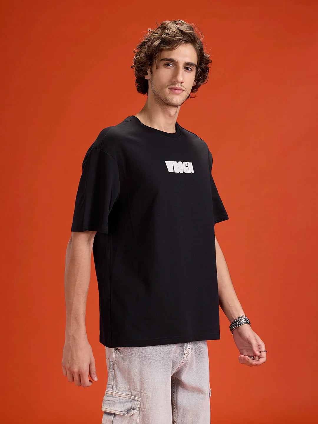 Oversized Skeletal Graphic T-Shirt | Black