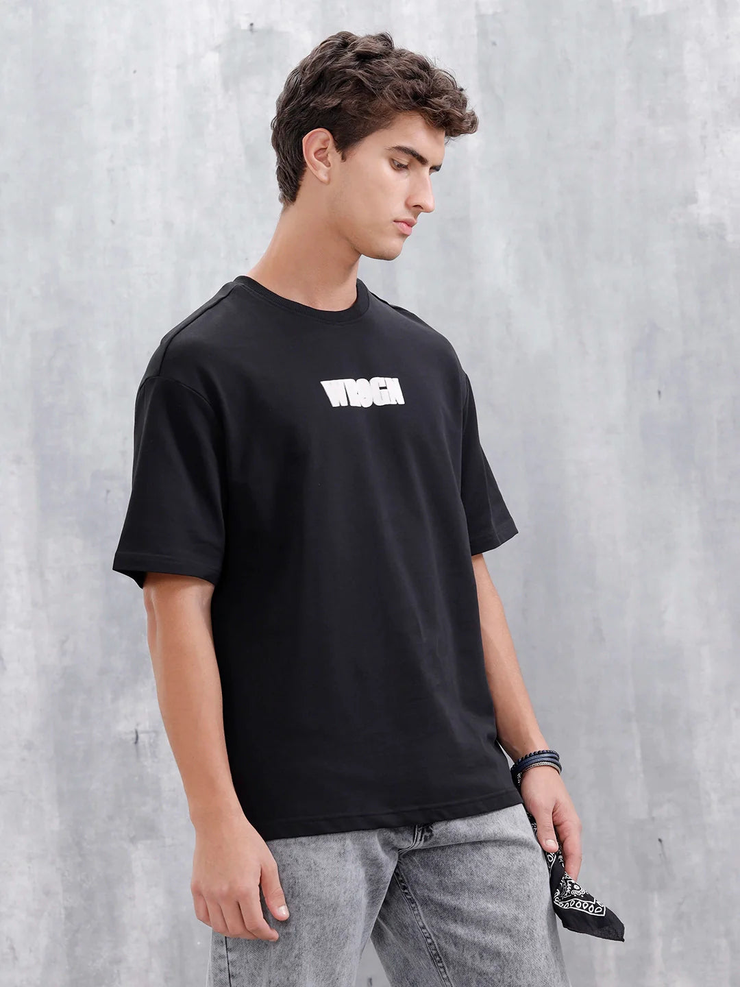 Oversized Skeletal Graphic T-Shirt | Black