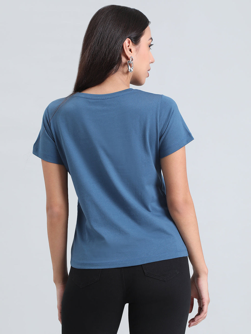 Cotton Jersey Crew Neck Slim Fit T-Shirt