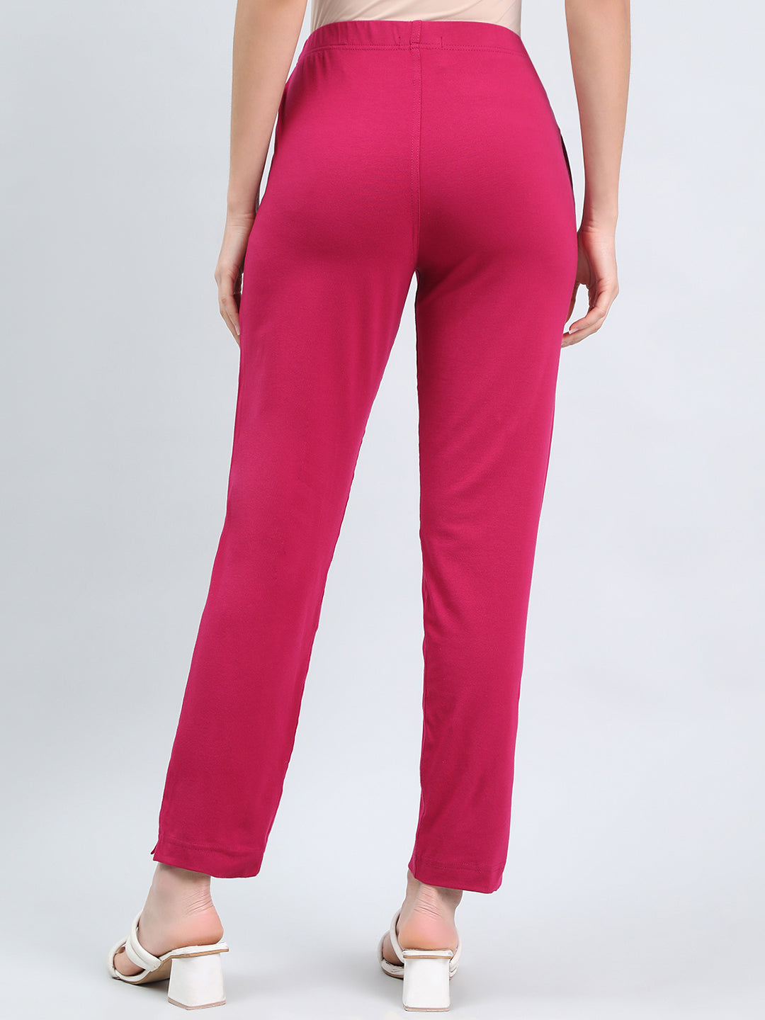 Dark Fuchsia Cotton Stretch Kurti Pants