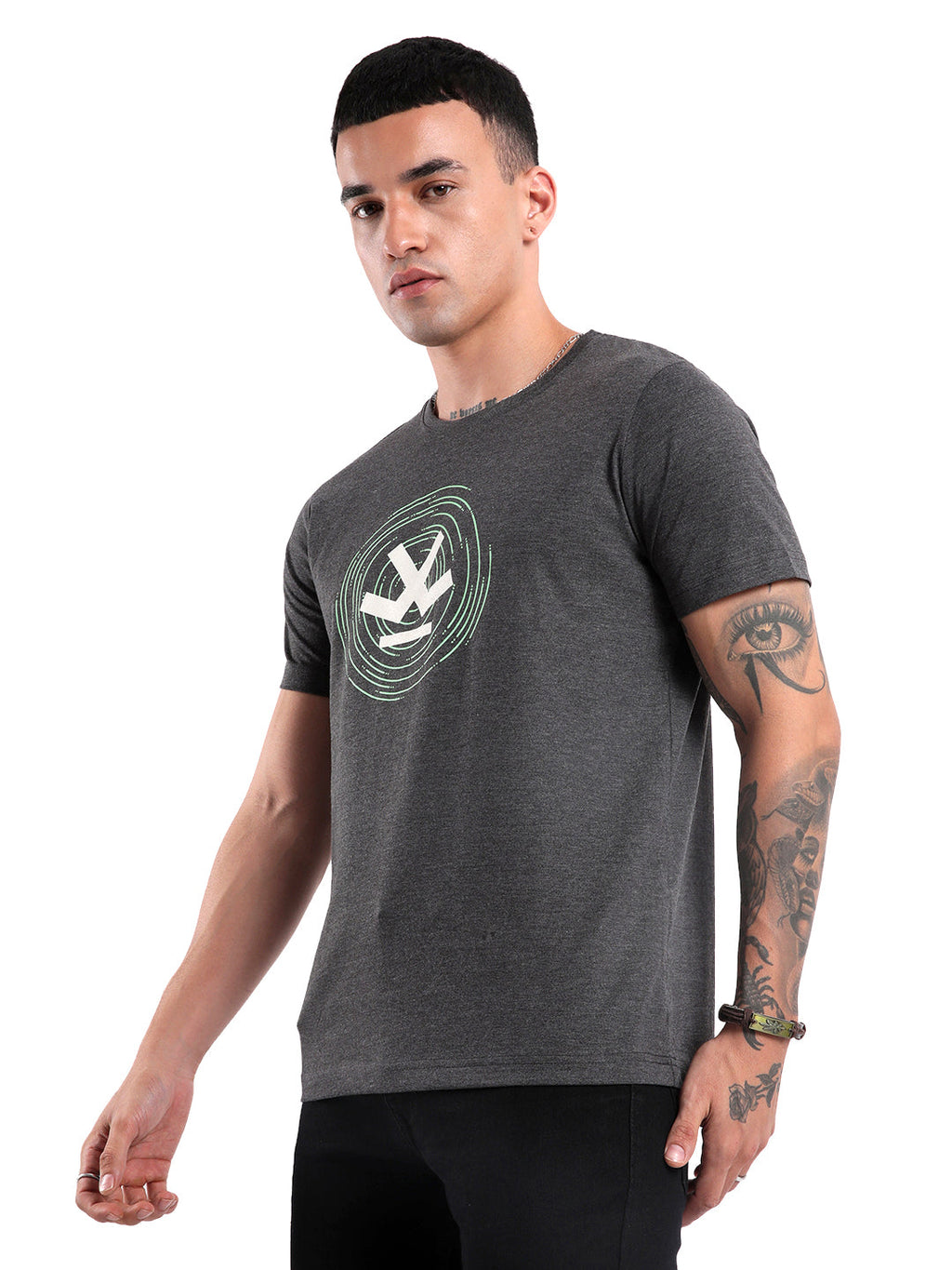 Wrogn Circles Printed T-Shirt